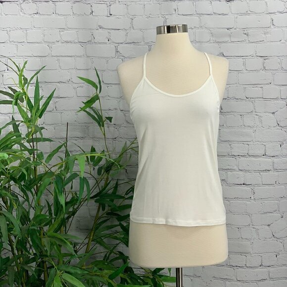 Double Zero Tops - Double Zero Cream Racerback Camisole